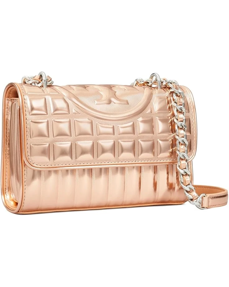 Tory Burch Fleming Metallic Square Quilt Small Convertible Shoulder Bag | Handbags 6 Tory Burch Fleming Metallic Square Quilt Small Convertible Shoulder Bag | Handbags - Image 4