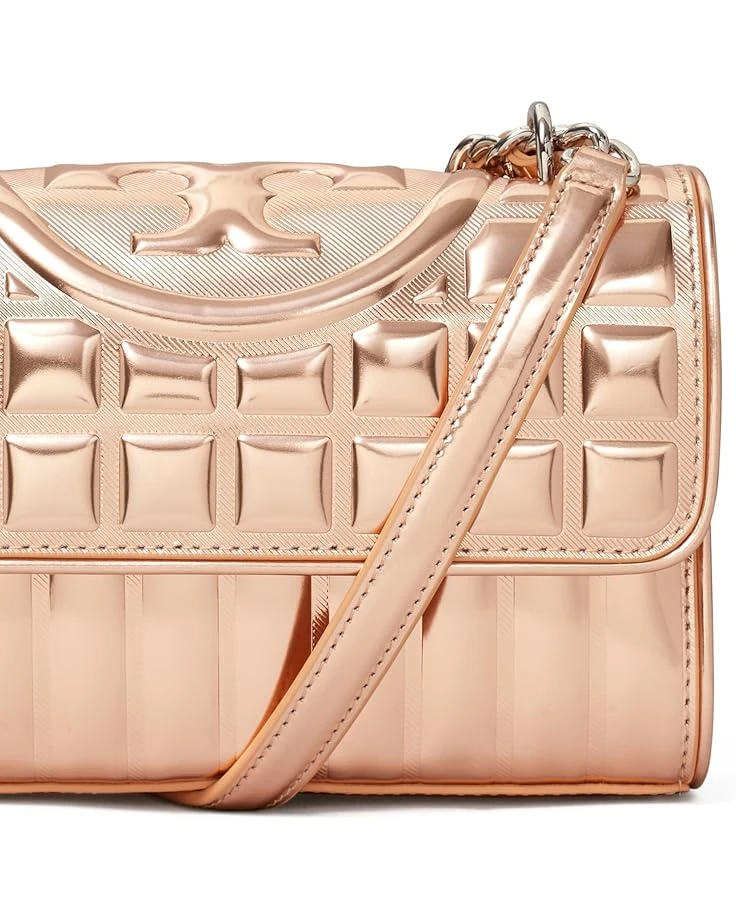 Tory Burch Fleming Metallic Square Quilt Small Convertible Shoulder Bag | Handbags 5 Tory Burch Fleming Metallic Square Quilt Small Convertible Shoulder Bag | Handbags - Image 3