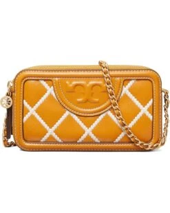 Tory Burch Fleming Pop Quilt Double-Zip Mini Bag | Handbags