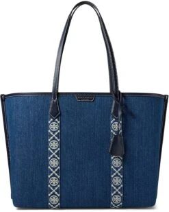 Tory Burch Perry Denim Triple-Compartment Tote | Handbags